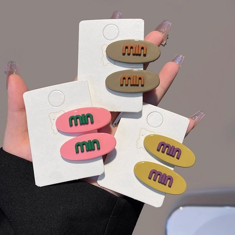 Kẹp Tóc mini In Chữ Phong Cách Hàn Quốc Thời Trang Cho Nữ Y2K