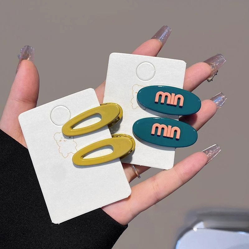 Kẹp Tóc mini In Chữ Phong Cách Hàn Quốc Thời Trang Cho Nữ Y2K