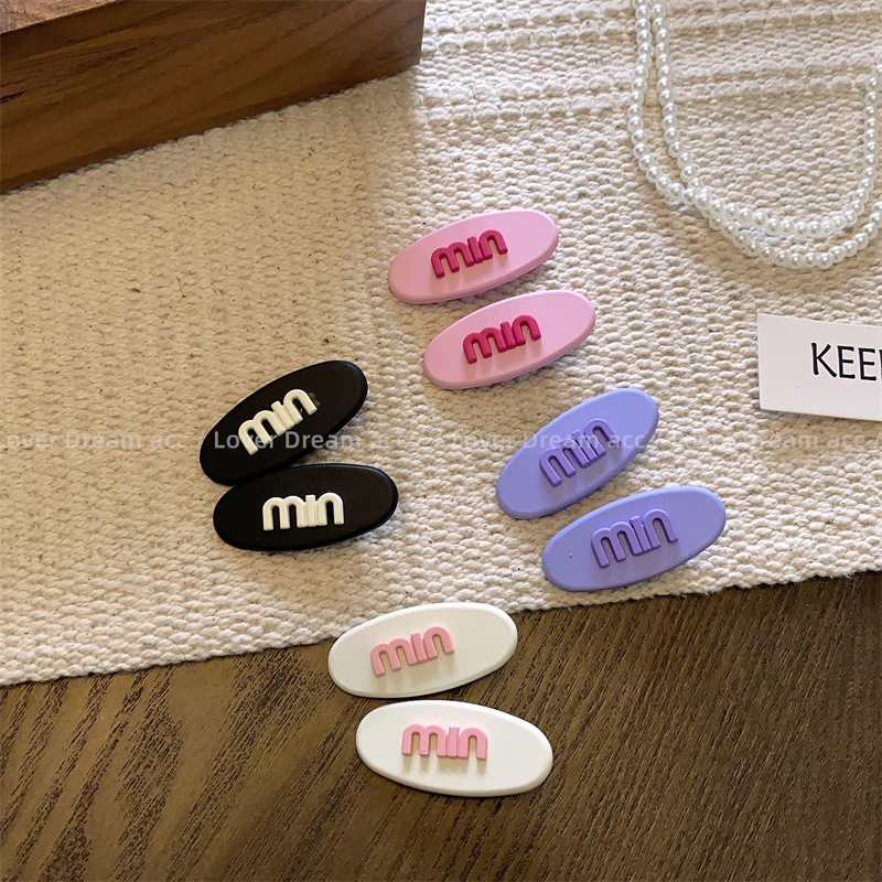 Kẹp Tóc mini In Chữ Phong Cách Hàn Quốc Thời Trang Cho Nữ Y2K