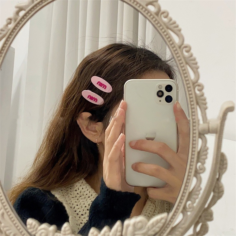 Kẹp Tóc mini In Chữ Phong Cách Hàn Quốc Thời Trang Cho Nữ Y2K