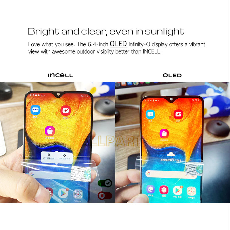 Màn Hình Thay Thế Cho điện thoại Samsung Galaxy A30 A50 A30s A50s A305F A505F Liền Khung Man Hinh Zin