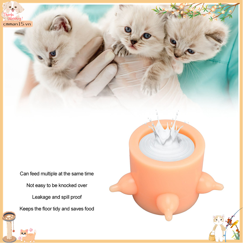 Phổ biến Sữa Cho Thú Cưng Ăn Cấp Thực Phẩm Silicone Mô Phỏng Nhiều Núm Vú Nhỏ Điều Dưỡng Bát Mèo Con Chó