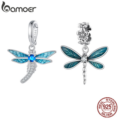 BAMOER Mặt Dây Chuyền Bạc 925 Hình Chuồn Chuồn 4.5Mm Bsc521 Thời Trang
