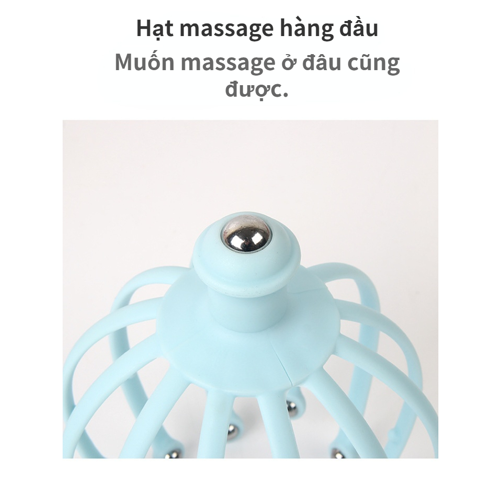 Cây massage đầu thư giãn thông minh, massage thái dương 12 chân