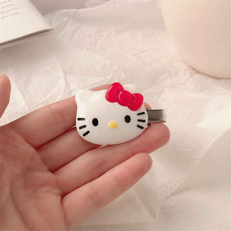 Kẹp Tóc Hình Mèo Hello Kitty Dễ Thương Phong Cách Nhật Bản