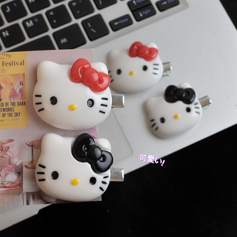 Kẹp Tóc Hình Mèo Hello Kitty Dễ Thương Phong Cách Nhật Bản