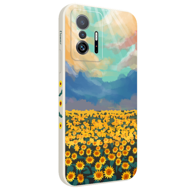 Ốp Điện Thoại Hình Hoa Hướng Dương Cầu Vồng Cho xiaomi mi 13t 12t 11t 10t pro lite mi 9t pro