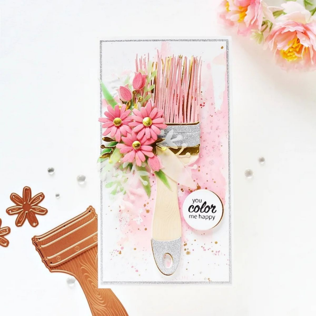 1 Khuôn Cắt Giấy Kim Loại Hình Hoa diy