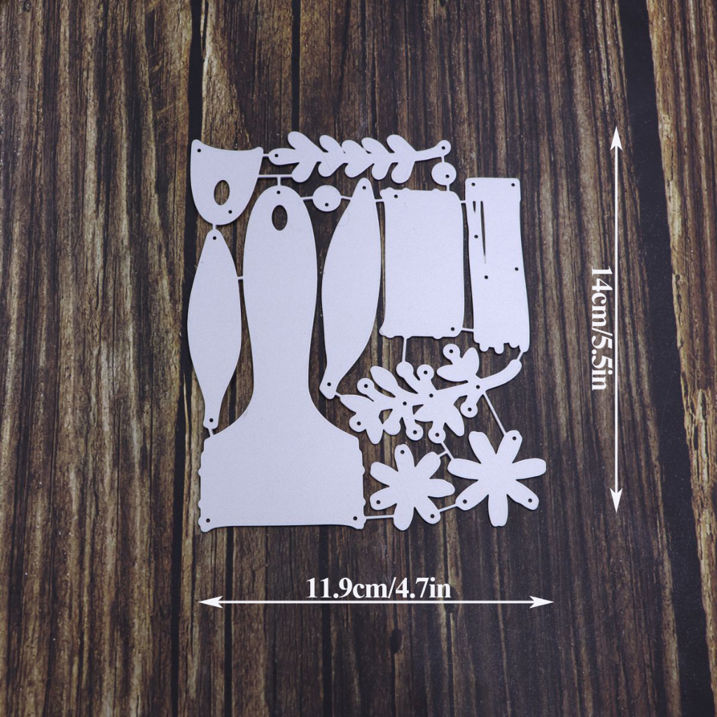 1 Khuôn Cắt Giấy Kim Loại Hình Hoa diy