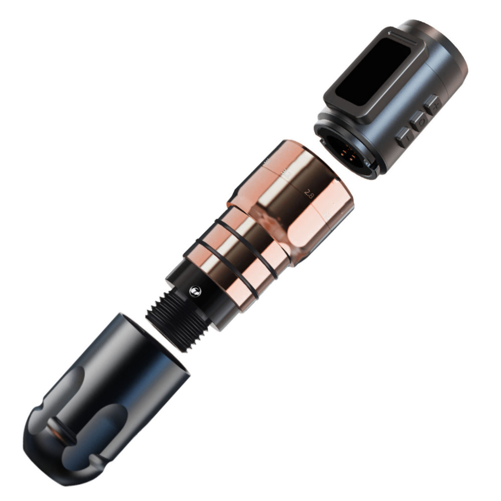 Bút xăm hình không dây 2400mAh Hộp mực xoay RCA Máy xăm Nét bút 2.0‑4.0mm Màn hình LED