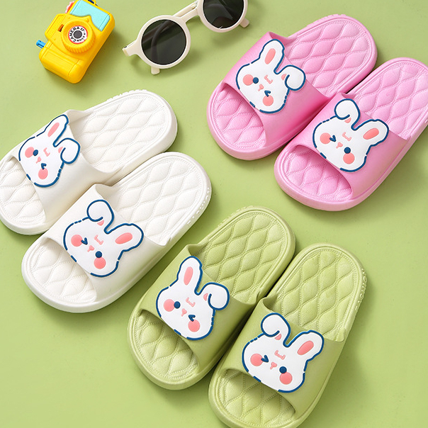 Shizhibao Dép Đi Trong Nhà Đế Bằng Họa Tiết Hoạt Hình Dễ Thương Dành Cho Gia Đình