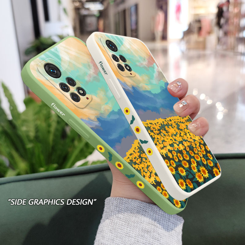 Ốp Điện Thoại Tpu Dẻo In Hình Hoa Hướng Dương Cầu Vồng Cho Xiaomi Redmi Note 12S 12 Pro PLus 4G 5G