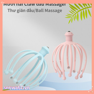 Cây massage đầu thư giãn thông minh, massage thái dương 12 chân