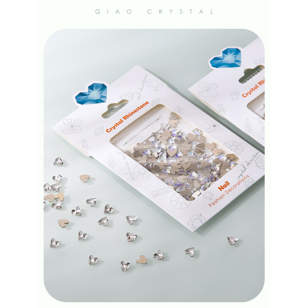 Set 100 Thẻ Giấy Đính Đá Trang Trí Móng Tay 6mm