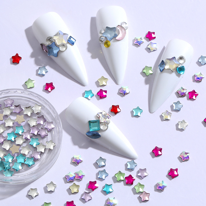 Set 100 Thẻ Giấy Đính Đá Trang Trí Móng Tay 6mm
