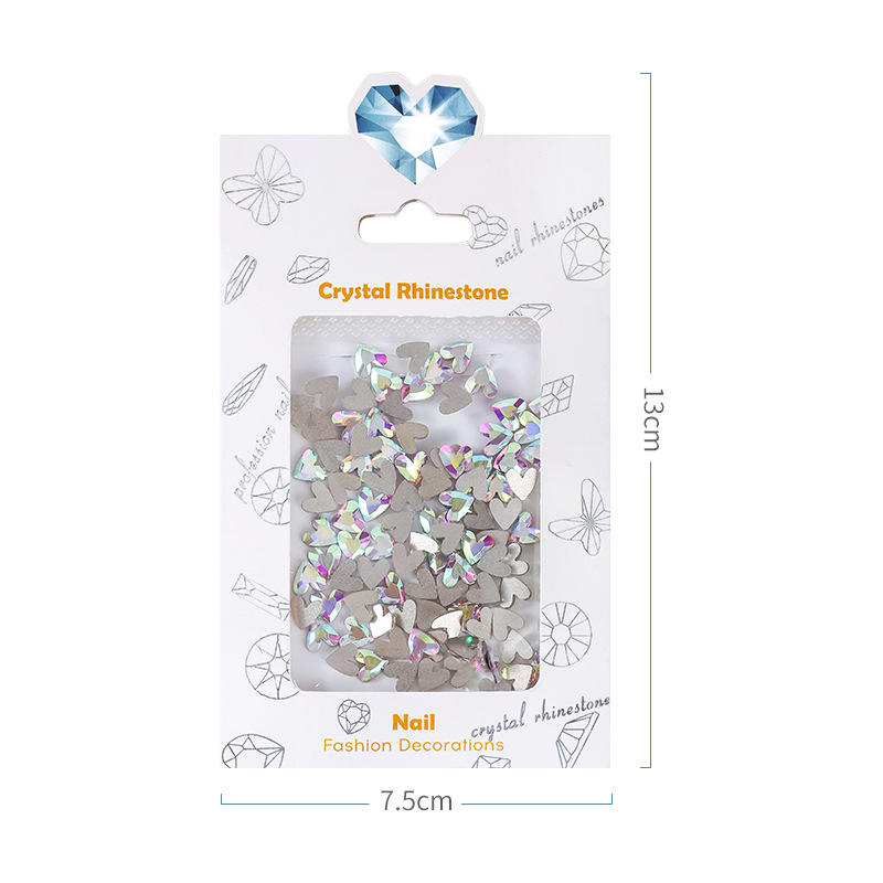 Set 100 Thẻ Giấy Đính Đá Trang Trí Móng Tay 6mm