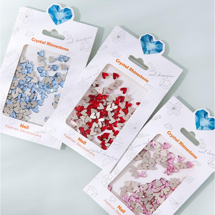 Set 100 Thẻ Giấy Đính Đá Trang Trí Móng Tay 6mm