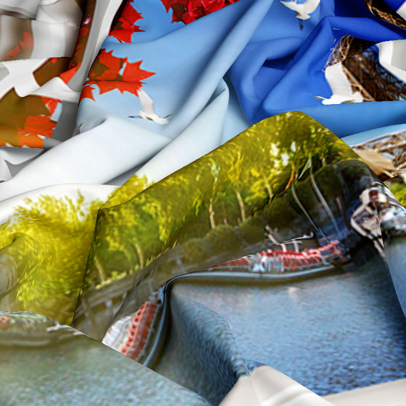 Thảm Vải Treo Tường Trang Trí Phông Nền Nhà Cửa In Hình Phong Cảnh Dễ Thương