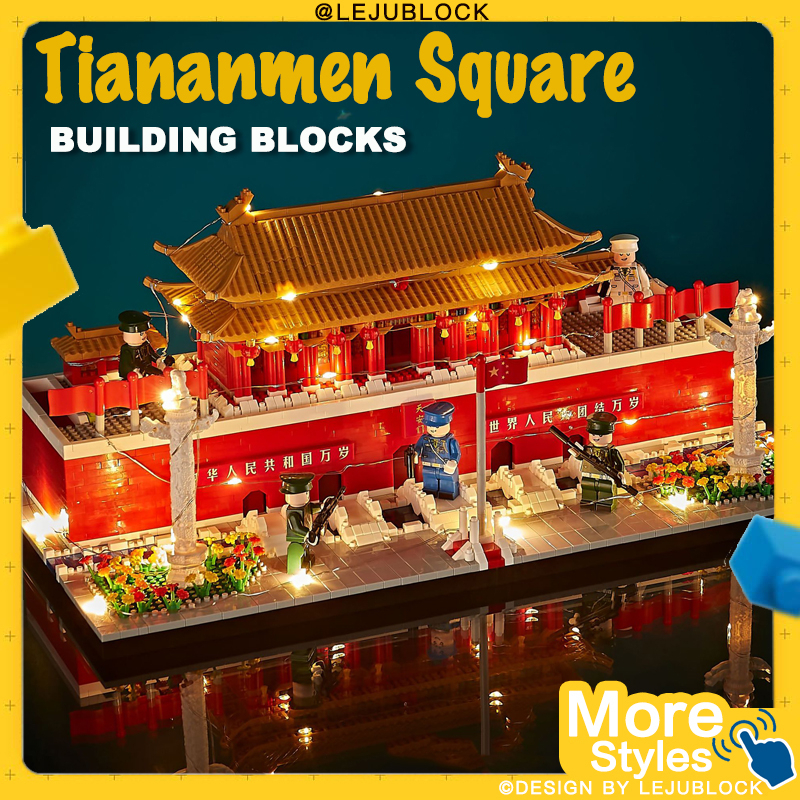 Khối xây dựng Quảng trường Thiên An Môn đồ chơi cho trẻ em mô hình kiến trúc phong cách trung quốc khối nano mốc thế giới đồ chơi cho bé trai Trò chơi ghép hình Tử Cấm Thành quà sinh nhật quà tình nhân vườn Tô Châu lego
