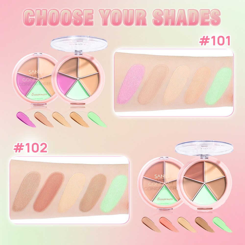 Bảng Kem Che Khuyết Điểm 5 Màu SANIYE 7g R1179