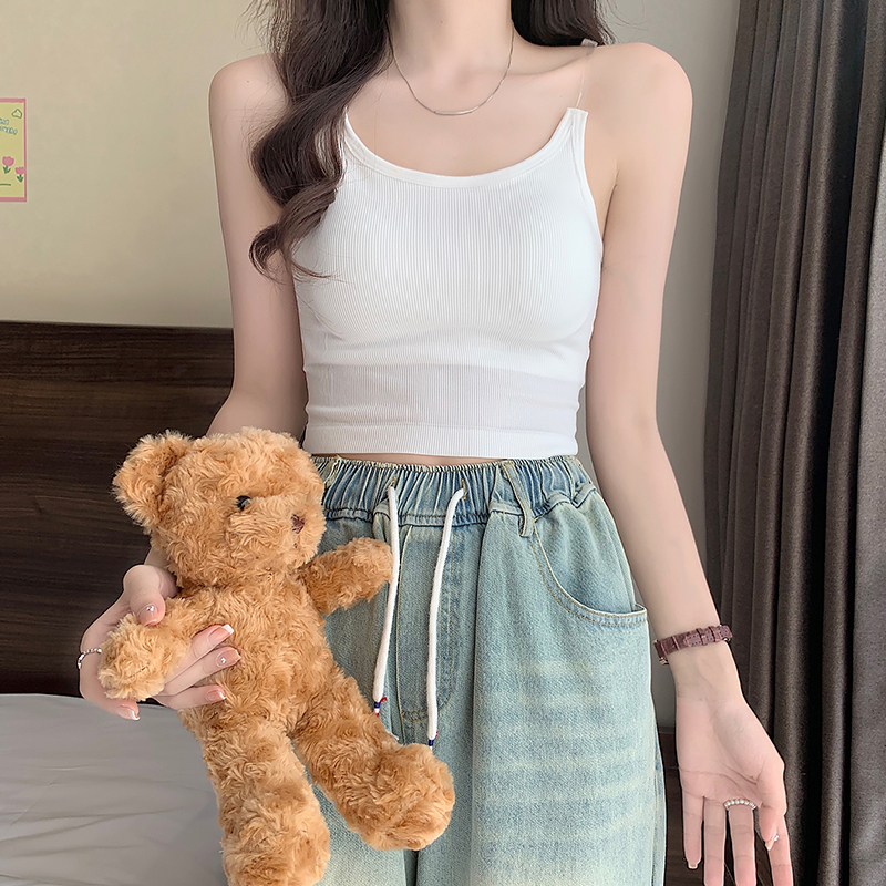 Ethelgirl Áo Tank Top Không Tay 6 Màu Thời Trang Dành Cho Nữ