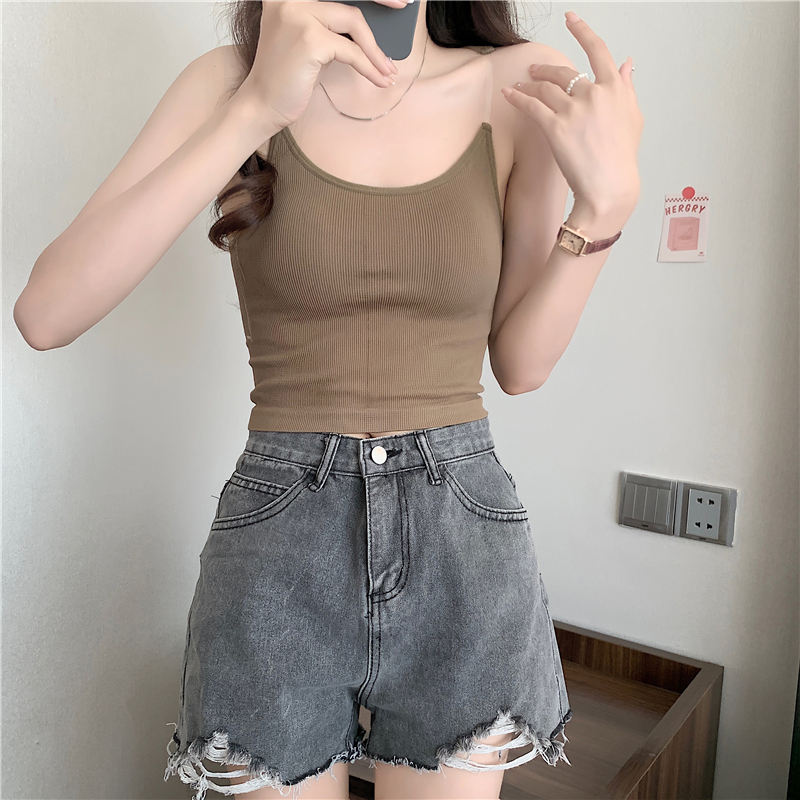Ethelgirl Áo Tank Top Không Tay 6 Màu Thời Trang Dành Cho Nữ