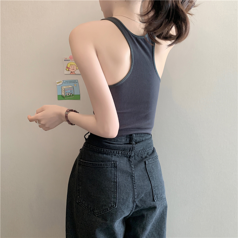 Ethelgirl Áo Tank Top Không Tay 6 Màu Thời Trang Dành Cho Nữ