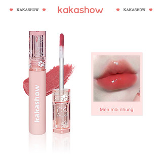  Son kem kakashow tông nhung lì trang điểm làm đẹp môi gấu hồng Bubble Bear Lip Glaze A483 