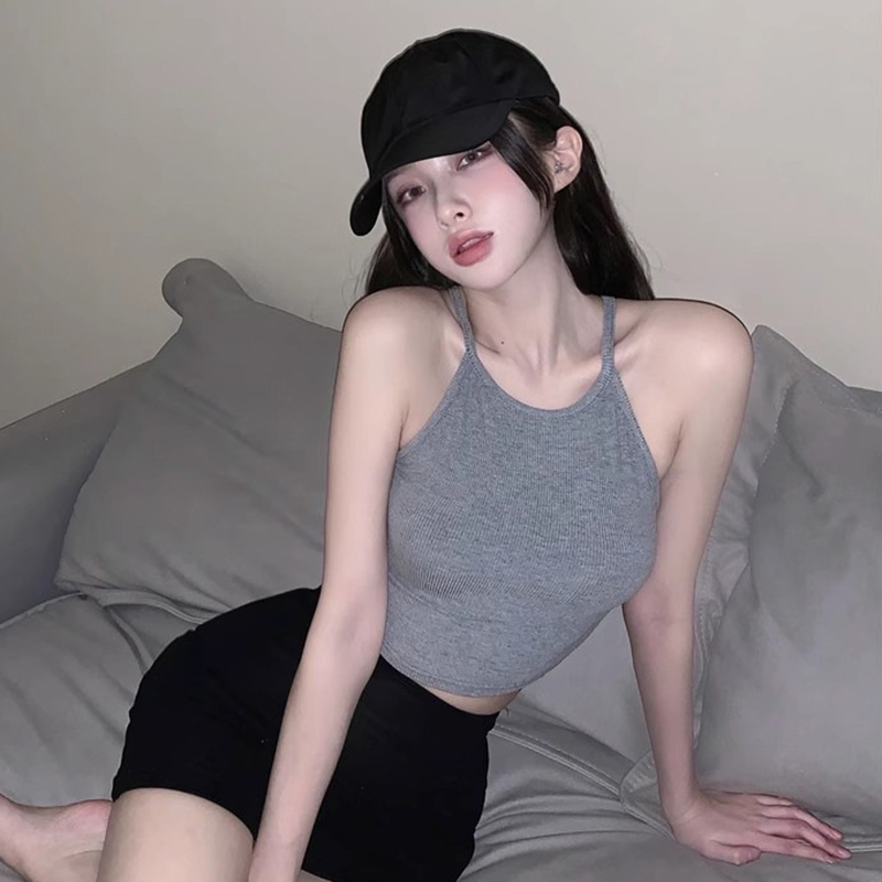 Áo Hai Dây Màu Sắc Đơn Giản Thời Trang Mùa Hè Cho Nữ