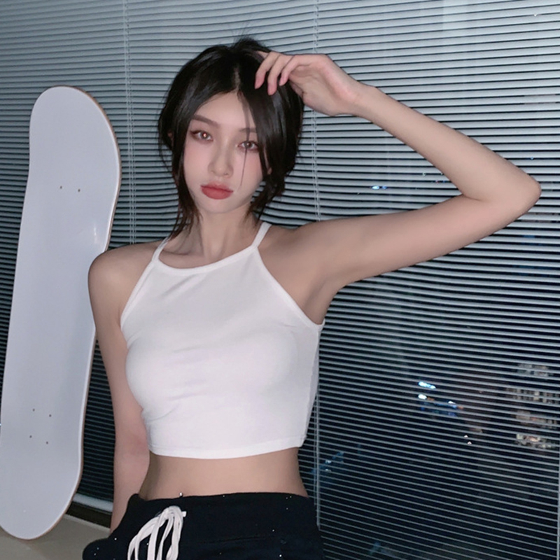 Áo Hai Dây Màu Sắc Đơn Giản Thời Trang Mùa Hè Cho Nữ