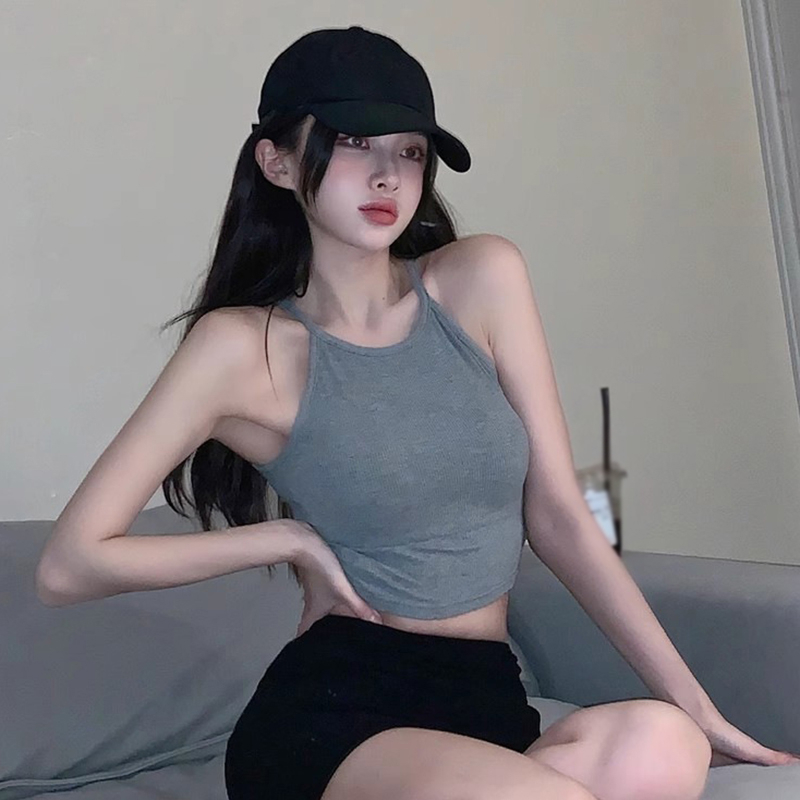 Áo Hai Dây Màu Sắc Đơn Giản Thời Trang Mùa Hè Cho Nữ