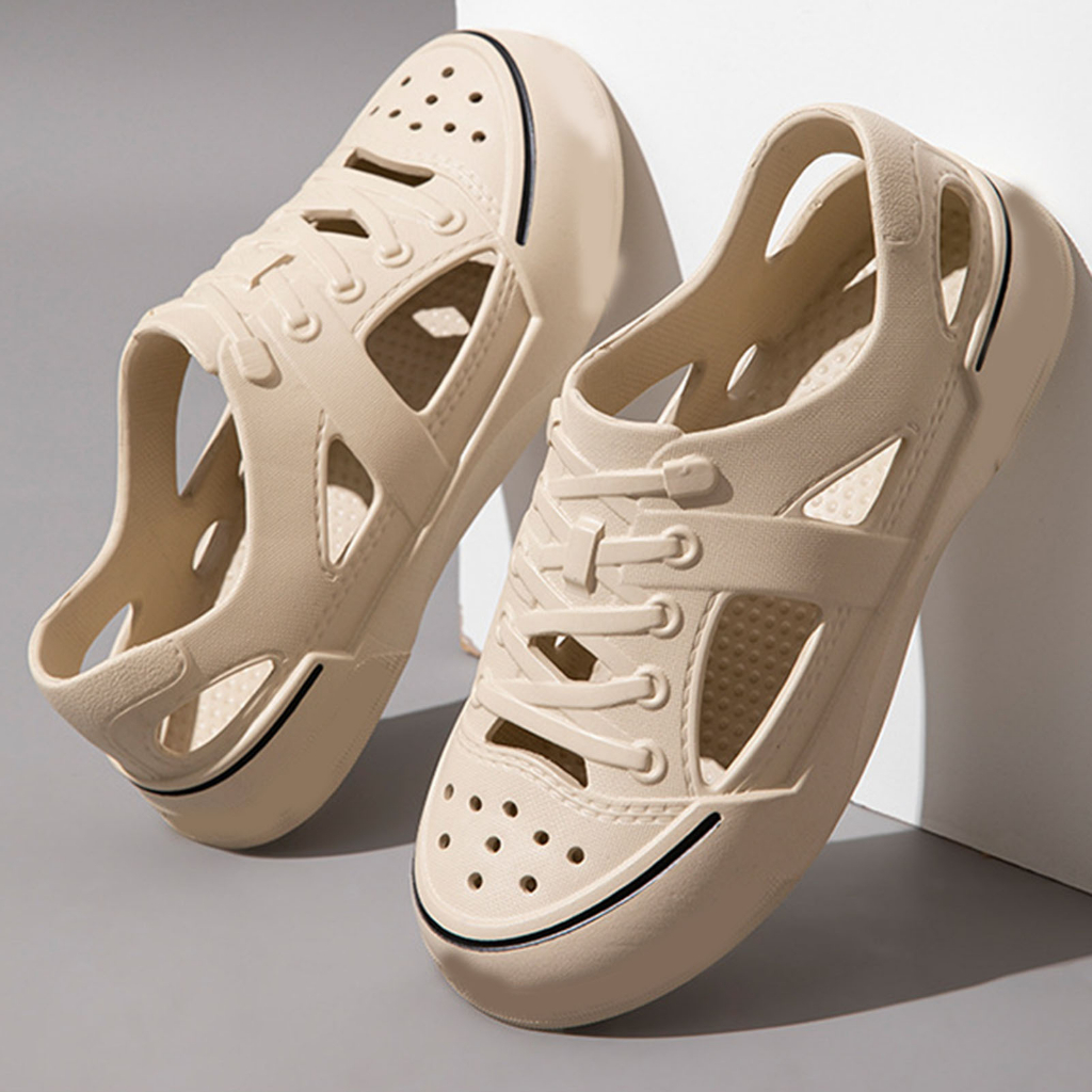 Giày sneaker đi biển siêu nhẹ chống nước nam nữ - Giày nhựa lỗ nam nữ đi mưa siêu bền - GL045