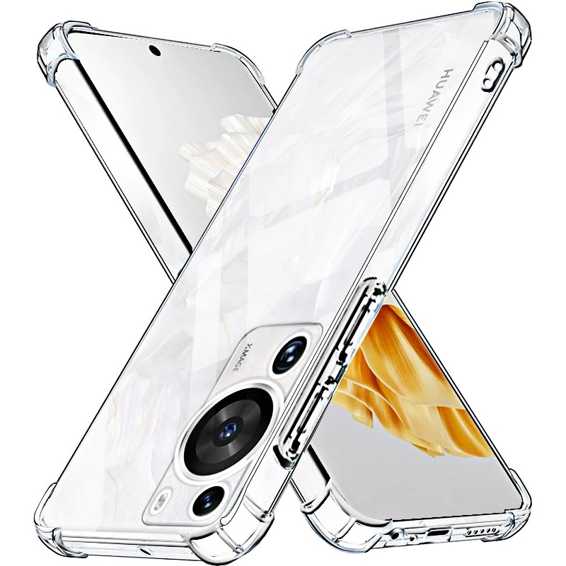 Ốp Điện Thoại TPU Trong Suốt Có Túi Khí Bảo Vệ Camera Cho Huawei Pura 70 P60 P50 P40 P30 P20 Pro Mat