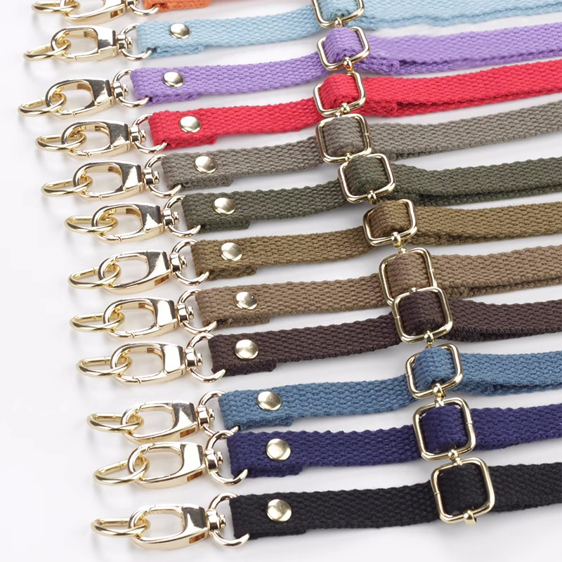 Dây Đeo Túi Xách Bằng Vải Canvas Cotton Dệt Rộng 1.2cm Có Thể Điều Chỉnh DIY