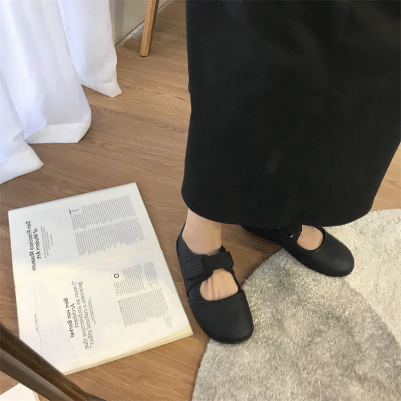 YAOLI  Giày Mary Jane Đế Mềm Đơn Giản Phong Cách retro Cho Nữ