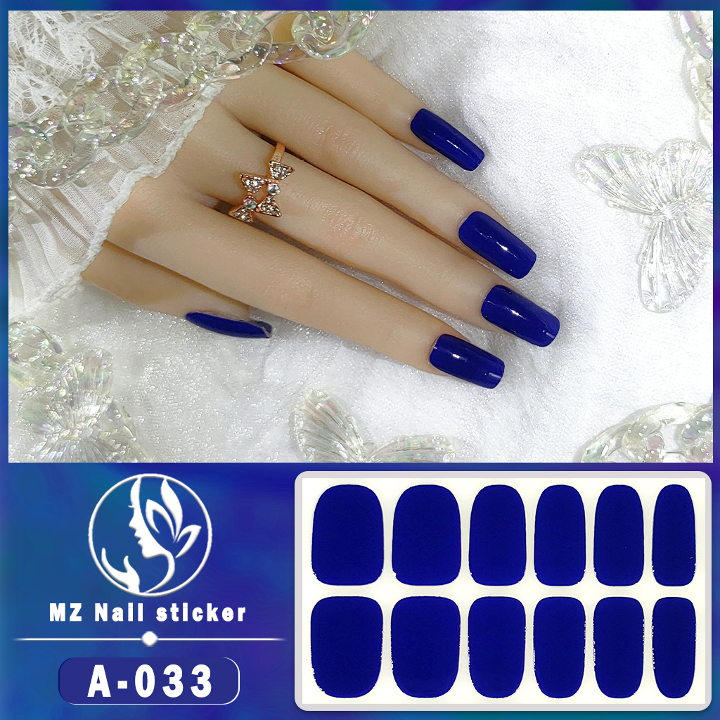 Set 12 Miếng Dán Móng Tay Không Độc Hại Chống Nước Màu Gradient Dễ Thương DIY