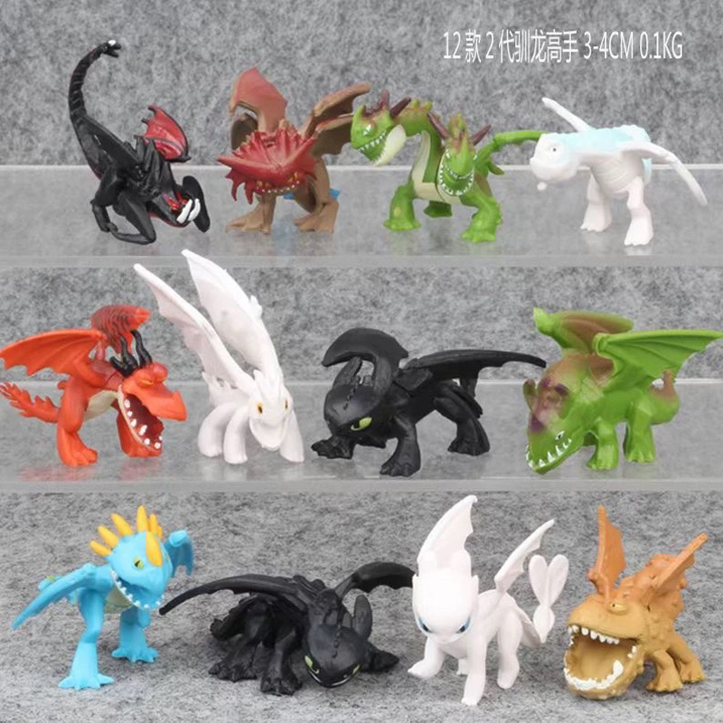 DISNEY Set 12 Mô Hình Khủng Long Phim How To Train Your Dragon