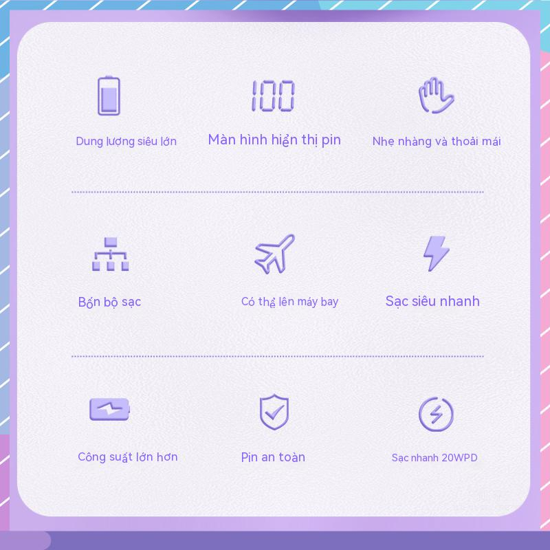 Pin Sạc Dự Phòng Mini 10000mAH 4 Dây Hình Thú Cưng Dễ Thương Cho Samsung / Xiaomi / oppo / vivo