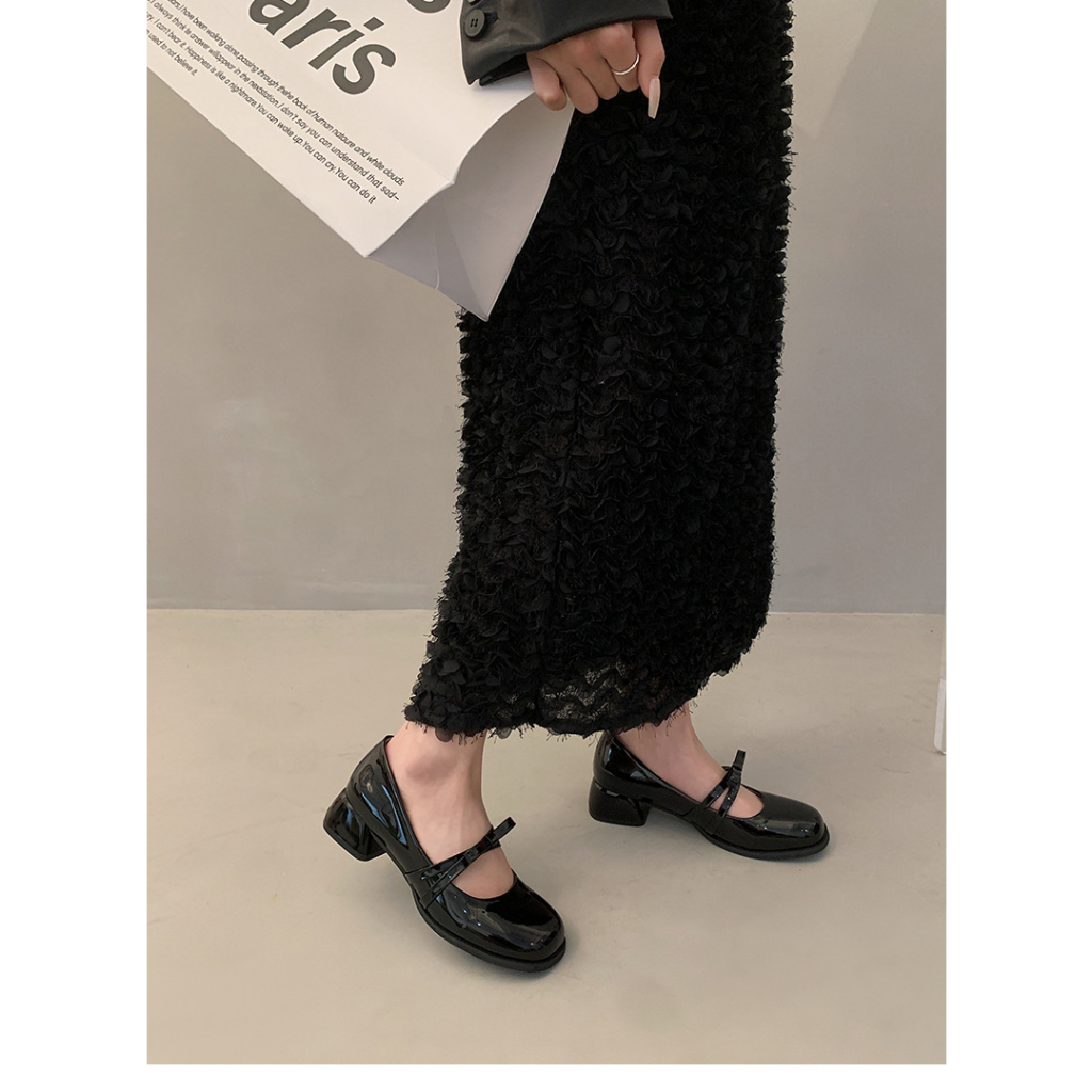 Giày Mary Jane Đế Dày Phong Cách Thời Trang Retro