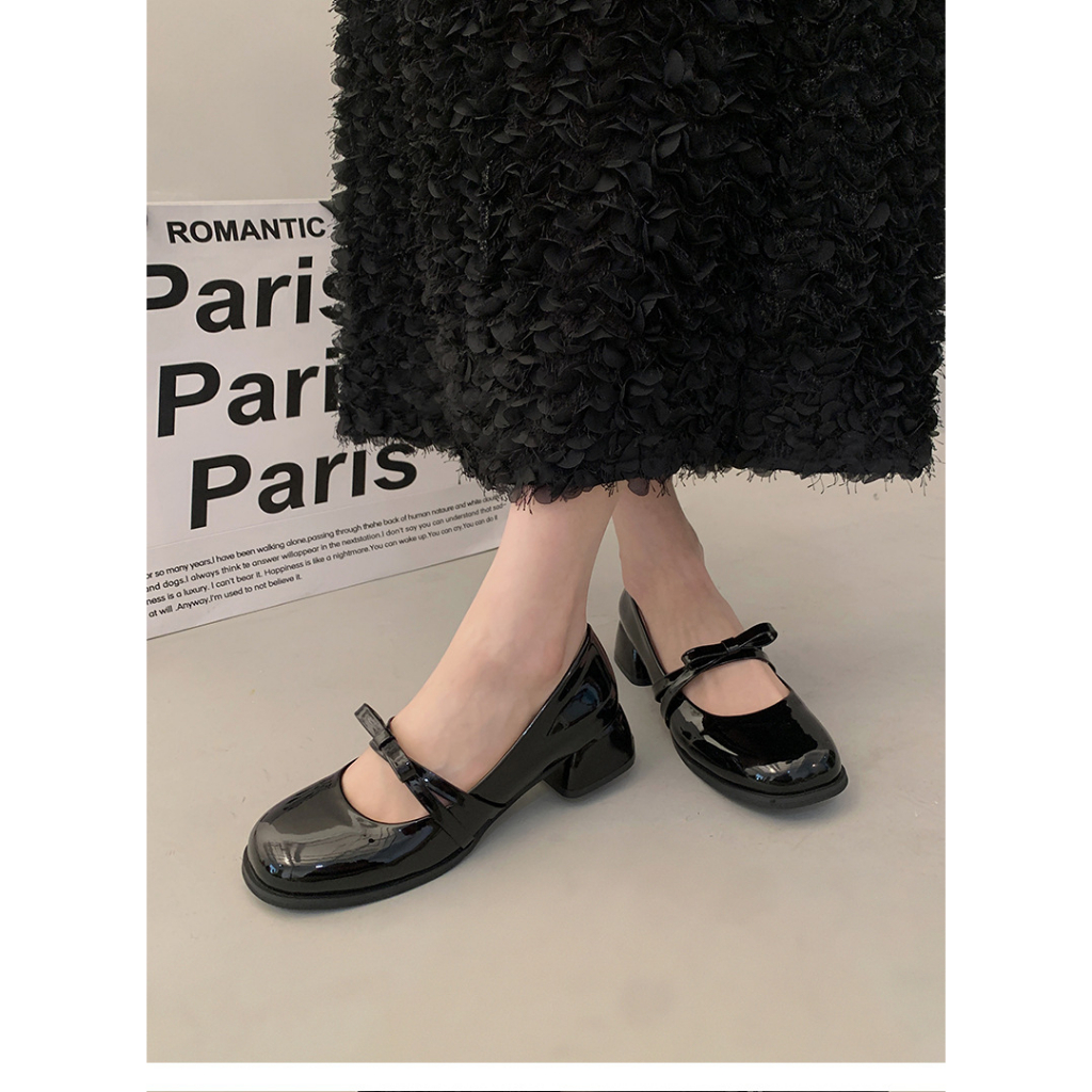 Giày Mary Jane Đế Dày Phong Cách Thời Trang Retro