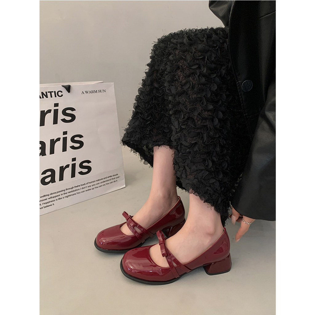 Giày Mary Jane Đế Dày Phong Cách Thời Trang Retro