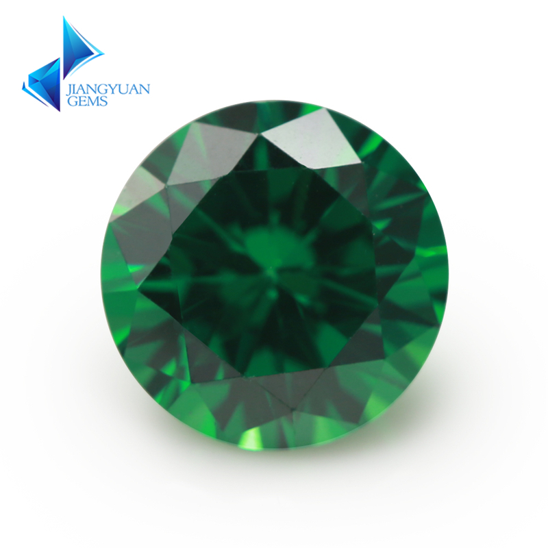 Đá Zirconia Màu Xanh Lá Cắt Tròn 1.0-10mm 5A