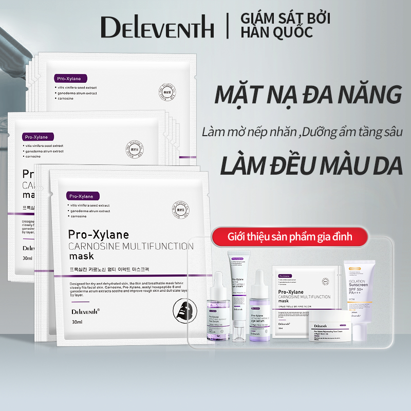 Mặt nạ DELEVENTH Boseine làm mờ nếp nhăn hydrat hóa/ dưỡng ẩm/ làm sáng màu da (30mlx5 miếng / hộp)