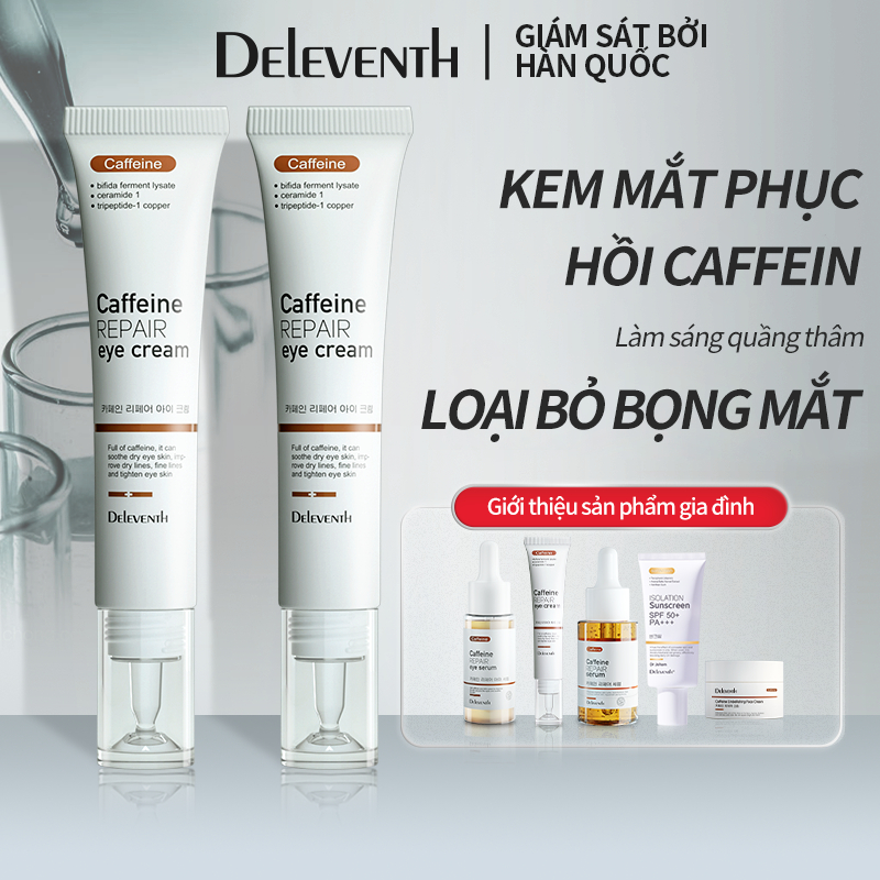 Kem mắt DELEVENTH Caffeine Ceramide giảm quầng thâm và bọng mắt hiệu quả làm căng vùng mắt 18g