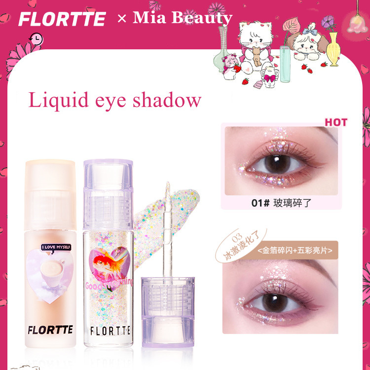 Phấn Mắt Dạng Lỏng Flortte Trang Điểm Lấp Lánh