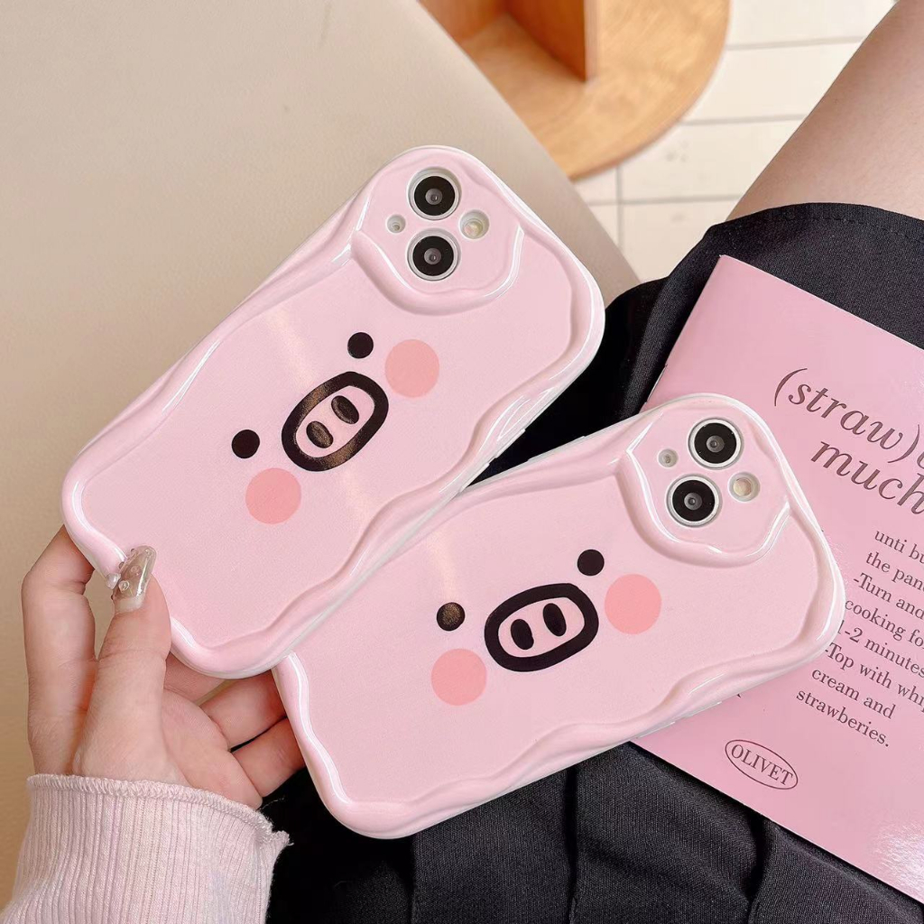 Ốp Điện Thoại Chống Sốc Hình Chú Heo Dễ Thương Cho iPhone 14Promax / 14Pro / 14 / 13Promax / 13Pro / 13 / 12 / 11 / X / 8P / 7P