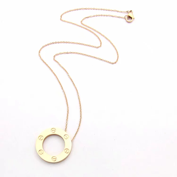 2023 Vòng cổ Ba Màu Hình Bánh Ngọt Phong Cách Catier Cổ Điển