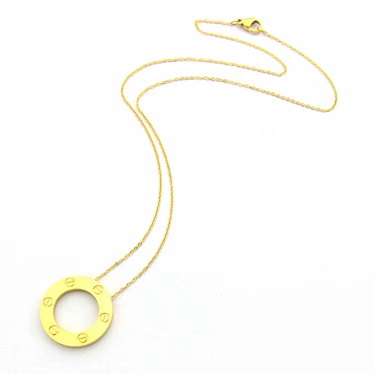 2023 Vòng cổ Ba Màu Hình Bánh Ngọt Phong Cách Catier Cổ Điển