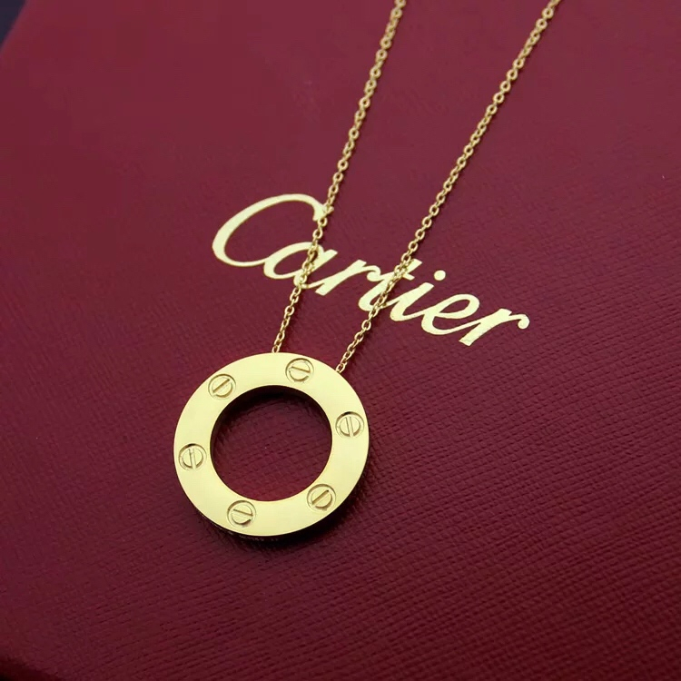 2023 Vòng cổ Ba Màu Hình Bánh Ngọt Phong Cách Catier Cổ Điển