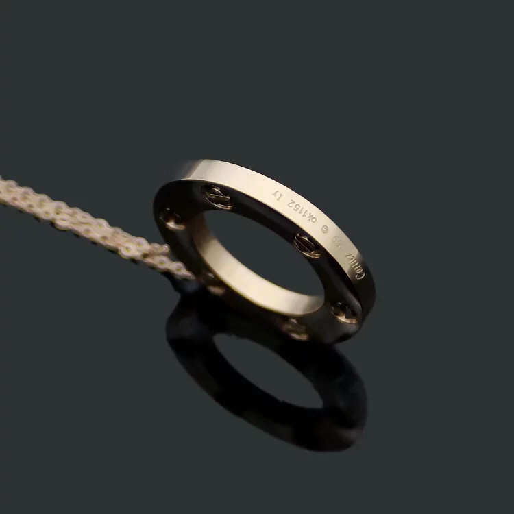 2023 Vòng cổ Ba Màu Hình Bánh Ngọt Phong Cách Catier Cổ Điển